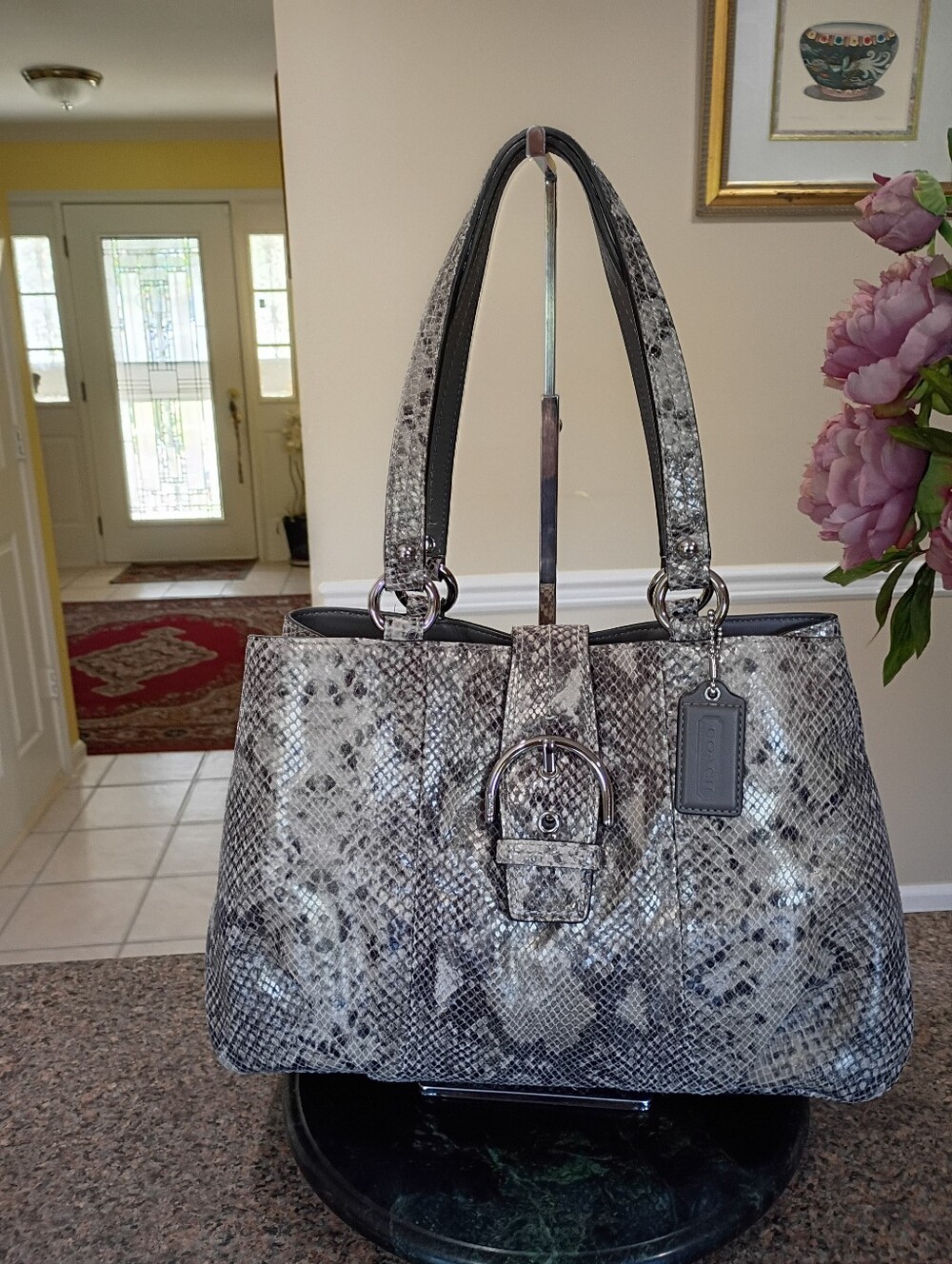 NWT Coach Soho Python Embossed Carryall - Picture 3 of 16
